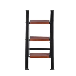 VEVOR 3 Step Ladder, Folding Step Stool with Wide Anti-Slip Pedal and Comfort Handgrip, Lightweight 330 lbs Capacity Portable Aluminum Plant Support, Multi-Use for Adults, Home Repairing, Cleaning