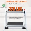 VEVOR Step Ladder 2-Step 330lbs Capacity, Ergonomic Folding Steel Step Stool with Wide Anti-Slip Pedal, Sturdy Step Stool for Adults Toddlers, Multi-Use for Household, Kitchen, Office, RVs