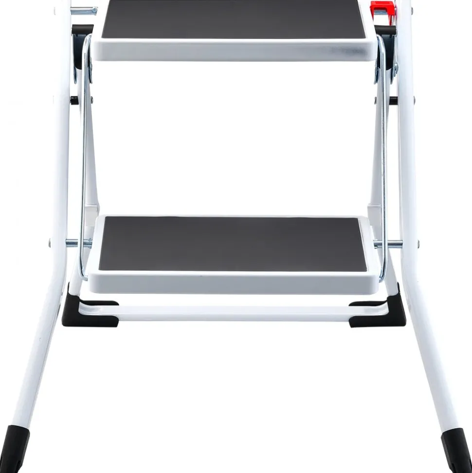 VEVOR Step Ladder 2-Step 330lbs Capacity, Ergonomic Folding Steel Step Stool with Wide Anti-Slip Pedal, Sturdy Step Stool for Adults Toddlers, Multi-Use for Household, Kitchen, Office, RVs