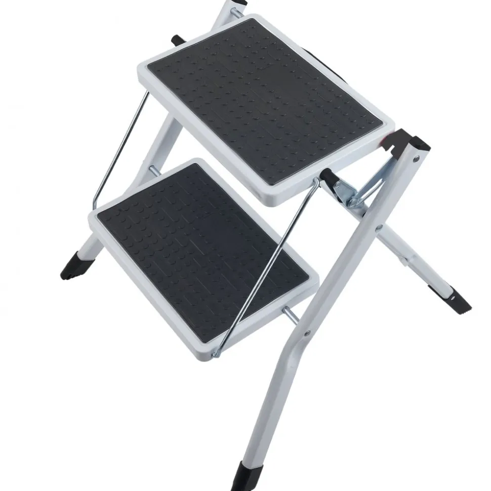 VEVOR Step Ladder 2-Step 330lbs Capacity, Ergonomic Folding Steel Step Stool with Wide Anti-Slip Pedal, Sturdy Step Stool for Adults Toddlers, Multi-Use for Household, Kitchen, Office, RVs
