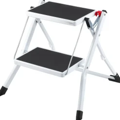VEVOR Step Ladder 2-Step 330lbs Capacity, Ergonomic Folding Steel Step Stool with Wide Anti-Slip Pedal, Sturdy Step Stool for Adults Toddlers, Multi-Use for Household, Kitchen, Office, RVs