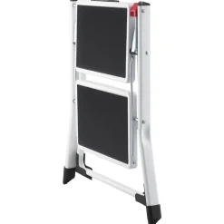 VEVOR Step Ladder 2-Step 330lbs Capacity, Ergonomic Folding Steel Step Stool with Wide Anti-Slip Pedal, Sturdy Step Stool for Adults Toddlers, Multi-Use for Household, Kitchen, Office, RVs