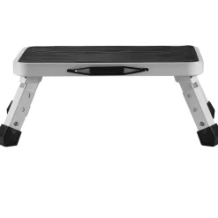 VEVOR Step Stool 1-Step 330lbs Capacity, Folding Steel Step Ladder 3 Adjustable Height, Portable Toddler Step Stools for Adults, Non-Slip Sturdy Step Ladders for Office, RVs, Pets, Bathrooms,Bedrooms