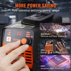 VEVOR Stick Welder, 160A ARC/Lift TIG 2-IN-1 Welding Machine with IGBT Inverter 110V/220V Portable MMA Welder Machine with Hot Start, Arc force and Anti-Stick