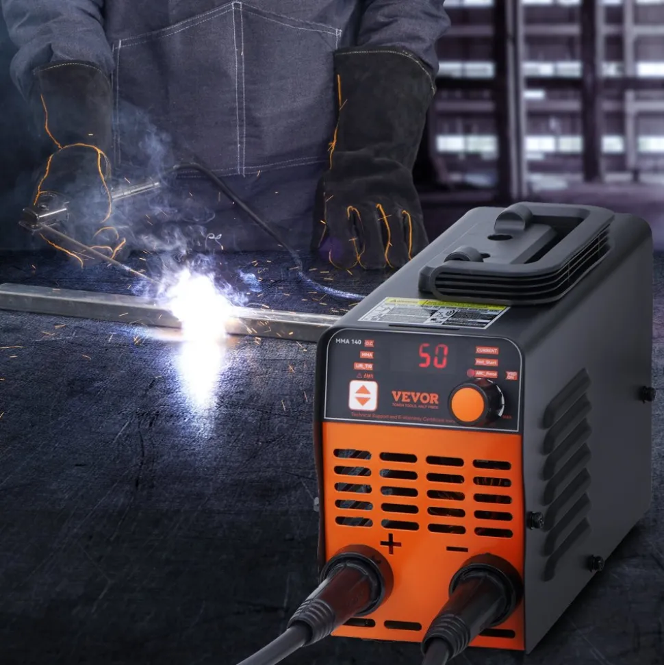 VEVOR Stick Welder, 140A ARC/Lift TIG 2-IN-1 Welding Machine with IGBT Inverter 110V Portable MMA Welder Machine with Hot Start, Arc force and Anti-Stick