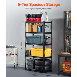 VEVOR Storage Shelves, 2000 lbs, 5 Tier Garage Storage Shelving, 16