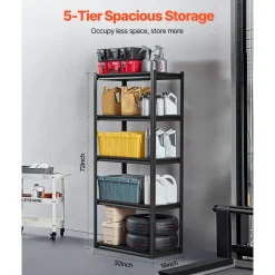 VEVOR Storage Shelves, 2000 lbs, 5 Tier Garage Storage Shelving, 18
