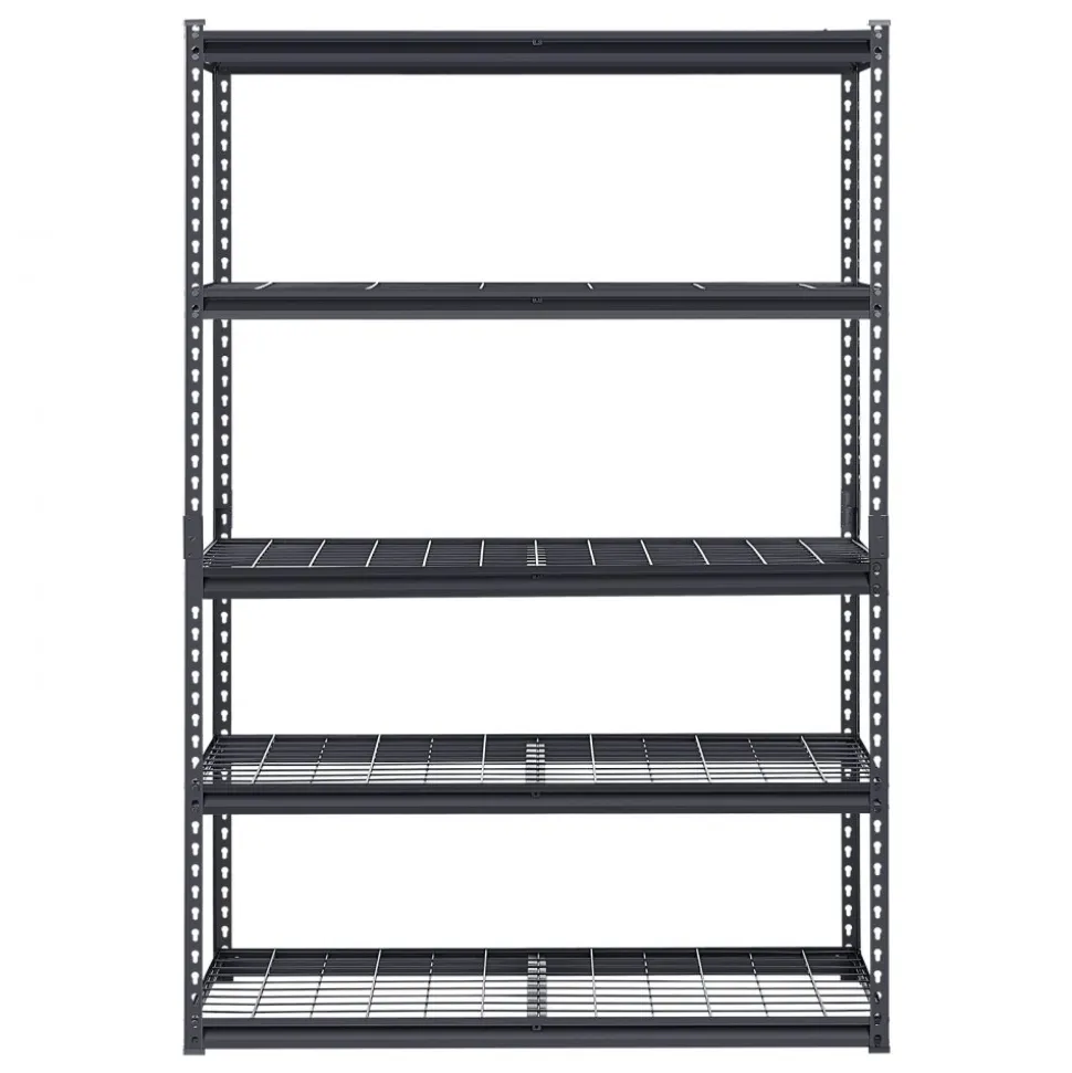 VEVOR Storage Shelves, 3000 lbs, 5 Tier Heavy Duty Garage Shelving, 20" D x 48" W x 72" H Adjustable Metal Shelves for Industrial Shelving Unit Utility Shelf, for Kitchen, Warehouse, Basement, Black