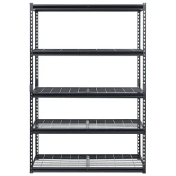 VEVOR Storage Shelves, 3000 lbs, 5 Tier Heavy Duty Garage Shelving, 24" D x 48" W x 72" H Adjustable Metal Shelves for Industrial Shelving Unit Utility Shelf, for Kitchen, Warehouse, Basement, Black