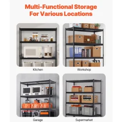 VEVOR Storage Shelves, 3000 lbs, 5 Tier Heavy Duty Garage Shelving, 24