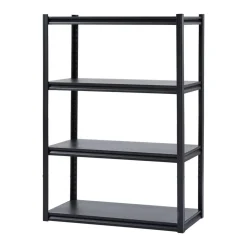 VEVOR Storage Shelves, 2400 lbs, 4 Tier Garage Storage Shelving, 20" D x 40" W x 57" H Adjustable Metal Shelves for Garage Shelves Utility Rack Shelf, Ideal for Kitchen, Warehouse, Basement, Black