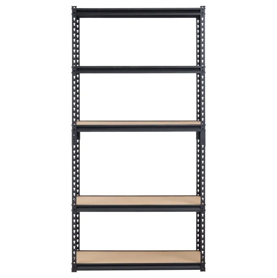 VEVOR Storage Shelves, 2000 lbs, 5 Tier Garage Storage Shelving, 16" D x 36" W x 71.4" H Adjustable Metal Shelves for Garage Shelves Utility Rack Shelf, Ideal for Kitchen, Warehouse, Basement, Black