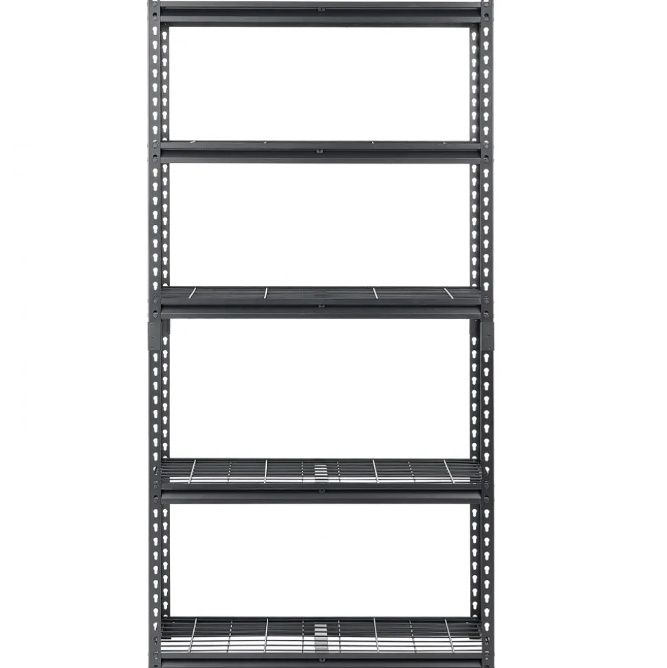 VEVOR Storage Shelves, 2000 lbs, 5 Tier Heavy Duty Garage Shelving, 16" D x 36" W x 72" H Adjustable Metal Shelves for Industrial Shelving Unit Utility Shelf, for Kitchen, Warehouse, Basement, Black