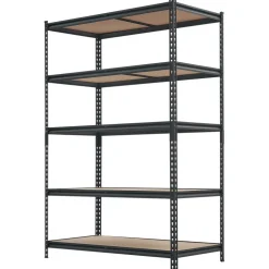 VEVOR Storage Shelves, 5-Tier Adjustable, 3000 lbs Capacity, Heavy Duty Garage Storage Shelving Unit, Metal Utility Rack Shelf, for Garage Workshop Warehouse Basement, 48.35