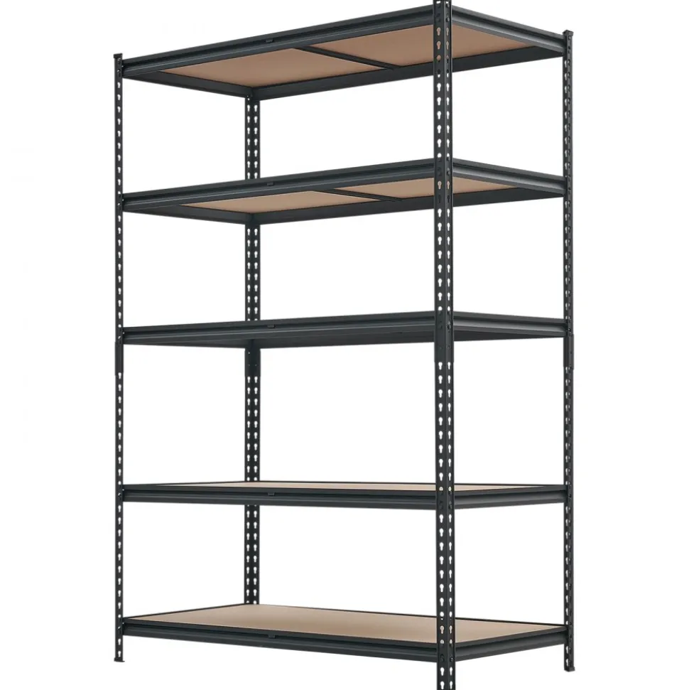 VEVOR Storage Shelves, 5-Tier Adjustable, 3000 lbs Capacity, Heavy Duty Garage Storage Shelving Unit, Metal Utility Rack Shelf, for Garage Workshop Warehouse Basement, 48.35" W x 24.37" D x 71.38" H