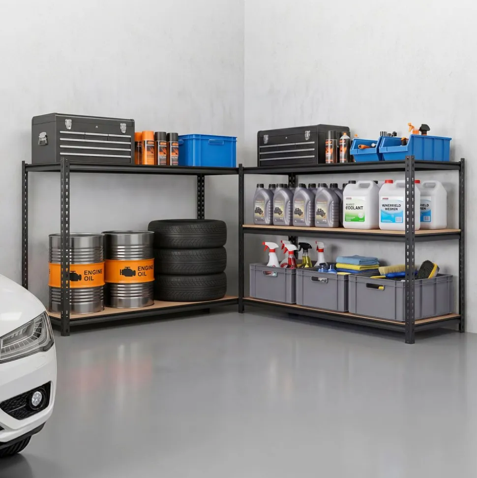 VEVOR Storage Shelves, 5-Tier Adjustable, 3000 lbs Capacity, Heavy Duty Garage Storage Shelving Unit, Metal Utility Rack Shelf, for Garage Workshop Warehouse Basement, 48.35" W x 24.37" D x 71.38" H