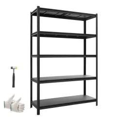 VEVOR Storage Shelves, 5-Tier Adjustable, 2500 lbs Capacity, Heavy Duty Garage Storage Shelving Unit, Metal Utility Rack Shelf, for Garage Warehouse Basement Kitchen, 48.43