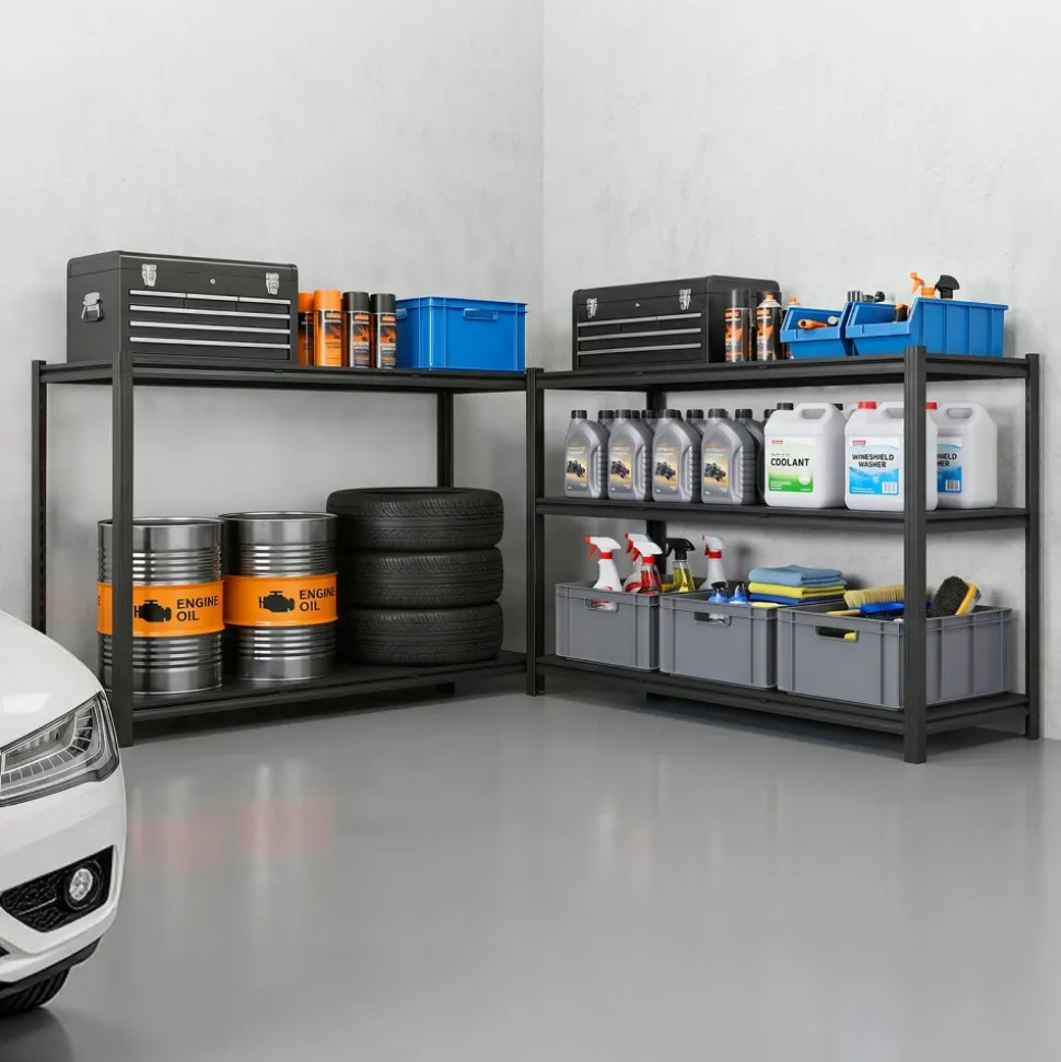 VEVOR Storage Shelves, 5-Tier Adjustable, 3000 lbs Capacity, Heavy Duty Garage Storage Shelving Unit, Metal Utility Rack Shelf, for Garage Workshop Warehouse Basement, 48.43" W x 20.55" D x 71.38" H