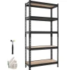 VEVOR Storage Shelves, 5-Tier Adjustable, 2000 lbs Capacity, Heavy Duty Garage Storage Shelving Unit, Metal Utility Rack Shelf, for Kitchen Pantry Basement Bathroom, 29.88" W x 12.17" D x 59.84" H