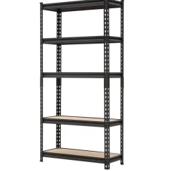 VEVOR Storage Shelves, 5-Tier Adjustable, 2000 lbs Capacity, Heavy Duty Garage Storage Shelving Unit, Metal Utility Rack Shelf, for Kitchen Pantry Basement Bathroom, 29.88