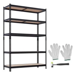 VEVOR Storage Shelves, 5-Tier Adjustable, 2000 lbs Capacity, Heavy Duty Garage Storage Shelving Unit, Metal Utility Rack Shelf, for Garage Warehouse Basement Kitchen, 48.35