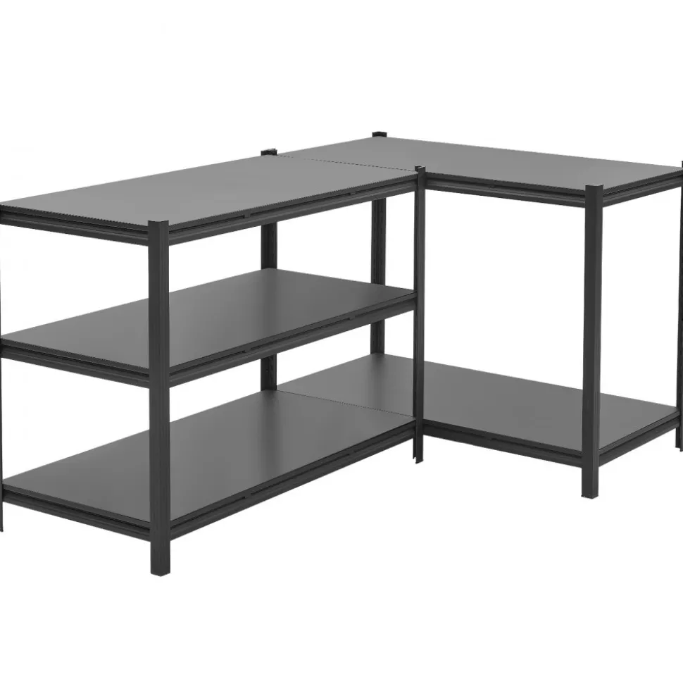VEVOR Storage Shelves, 5-Tier Adjustable, 3000 lbs Capacity, Heavy Duty Garage Storage Shelving Unit, Metal Utility Rack Shelf, for Garage Workshop Warehouse Basement, 48.43" W x 24.53" D x 71.38" H