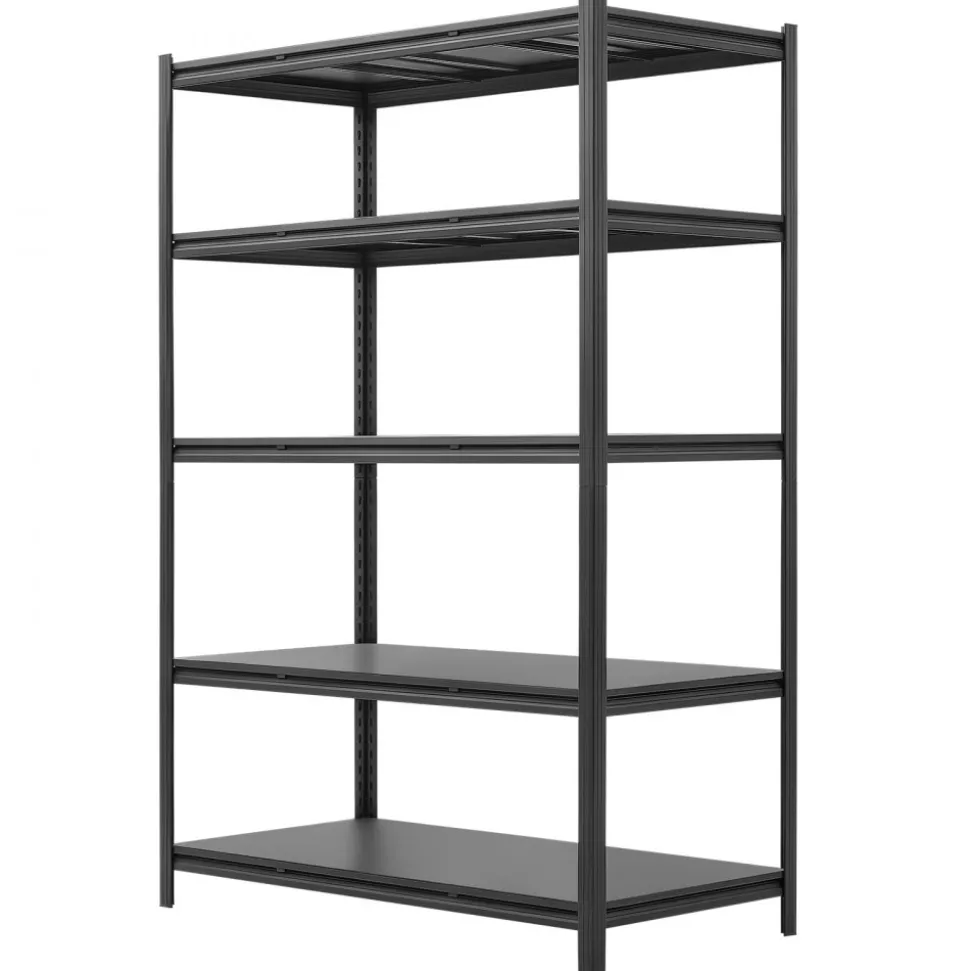 VEVOR Storage Shelves, 5-Tier Adjustable, 3000 lbs Capacity, Heavy Duty Garage Storage Shelving Unit, Metal Utility Rack Shelf, for Garage Workshop Warehouse Basement, 48.43" W x 24.53" D x 71.38" H