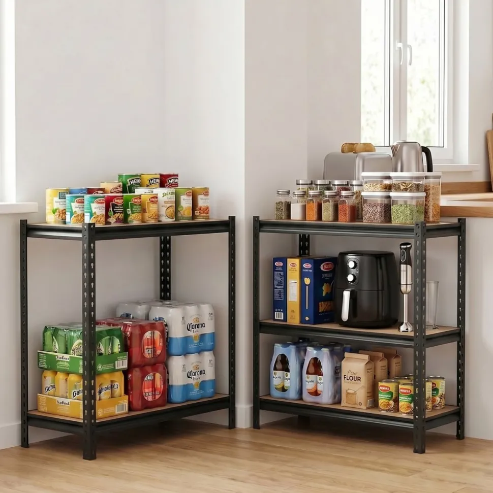 VEVOR Storage Shelves, 5-Tier Adjustable, 2000 lbs Capacity, Heavy Duty Garage Storage Shelving Unit, Metal Utility Rack Shelf, for Garage Warehouse Basement Kitchen, 36.34" W x 18.07" D x 71.38" H