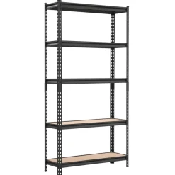 VEVOR Storage Shelves, 5-Tier Adjustable, 3000 lbs Capacity, Heavy Duty Garage Storage Shelving Unit, Metal Utility Rack Shelf, for Garage Workshop Warehouse Basement, 48.43" W x 18.31" D x 77.24" H