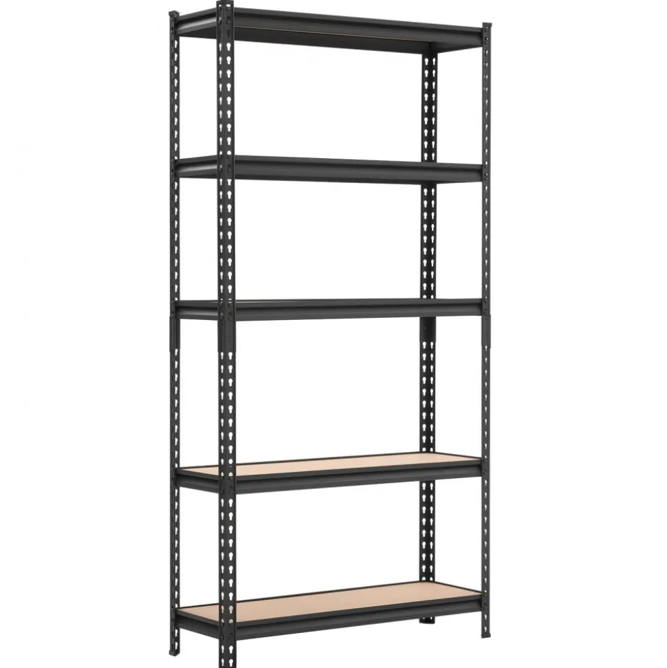 VEVOR Storage Shelves, 5-Tier Adjustable, 3000 lbs Capacity, Heavy Duty Garage Storage Shelving Unit, Metal Utility Rack Shelf, for Garage Workshop Warehouse Basement, 48.43" W x 18.31" D x 77.24" H