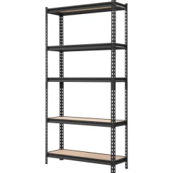 VEVOR Storage Shelves, 5-Tier Adjustable, 3000 lbs Capacity, Heavy Duty Garage Storage Shelving Unit, Metal Utility Rack Shelf, for Garage Workshop Warehouse Basement, 48.43" W x 18.31" D x 77.24" H