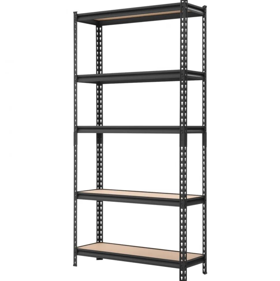 VEVOR Storage Shelves, 5-Tier Adjustable, 3000 lbs Capacity, Heavy Duty Garage Storage Shelving Unit, Metal Utility Rack Shelf, for Garage Workshop Warehouse Basement, 48.43" W x 18.31" D x 77.24" H