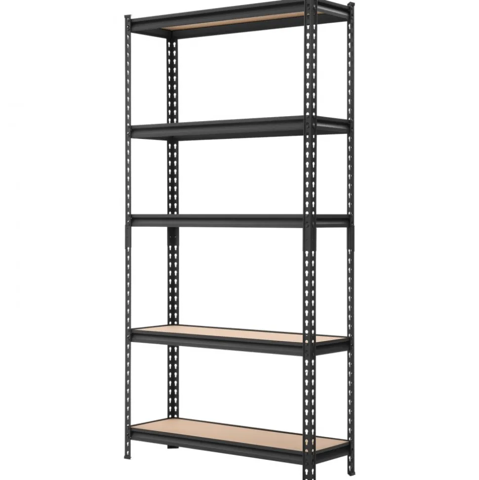 VEVOR Storage Shelves, 5-Tier Adjustable, 3000 lbs Capacity, Heavy Duty Garage Storage Shelving Unit, Metal Utility Rack Shelf, for Garage Workshop Warehouse Basement, 48.43" W x 18.31" D x 77.24" H