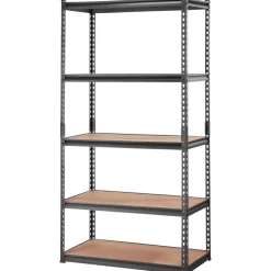 VEVOR Storage Shelving Unit, 5-Tier Adjustable, 2000 lbs Capacity, Heavy Duty Garage Shelves Metal Organizer Utility Rack, Black, 35