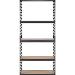 VEVOR Storage Shelving Unit, 5-Tier Adjustable, 2000 lbs Capacity, Heavy Duty Garage Shelves Metal Organizer Utility Rack, Black, 35
