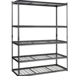 VEVOR Storage Shelving Unit, 5-Tier Adjustable, 2000 lbs Capacity, Heavy Duty Garage Shelves Metal Organizer Wire Rack, Black, 60