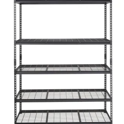 VEVOR Storage Shelving Unit, 5-Tier Adjustable, 2000 lbs Capacity, Heavy Duty Garage Shelves Metal Organizer Wire Rack, Black, 60