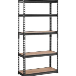 VEVOR Storage Shelving Unit, 5-Tier Adjustable, 2000 lbs Capacity, Heavy Duty Garage Shelves Metal Organizer Utility Rack, Black, 30