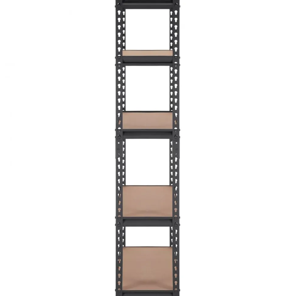 VEVOR Storage Shelving Unit, 5-Tier Adjustable, 2000 lbs Capacity, Heavy Duty Garage Shelves Metal Organizer Utility Rack, Black, 30" L x 12" W x 60" H for Kitchen Pantry Basement Bathroom Laundry