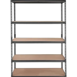 VEVOR Storage Shelving Unit, 5-Tier Adjustable, 2000 lbs Capacity, Heavy Duty Garage Shelves Metal Organizer Utility Rack, Black, 48