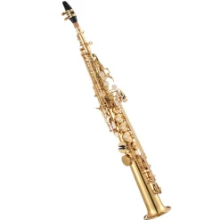 VEVOR Straight Soprano Saxophone, B Flat, Brass Saxophone Beginner Kit with Carrying Case, Mouthpiece, Cleaning Cloth Rod, Gloves, Neck Strap, 23 Keys Soprano Sax Kit, for Beginners Students, Gold