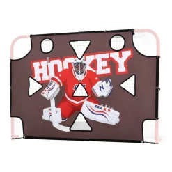 VEVOR Street Hockey Goalie Shooting Target, Shooter Tutor Ice Hockey Goal Practice Target, Tear-proof Premium Net with 11 Hole, Easy Attach Targets, Training Equipment for Practicing Shooting Accuracy