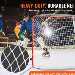 VEVOR Street Hockey Net, Indoor Outdoor Steel Hockey Goal, Official Regulation Pro Hockey Training Goal Set, Portable Hockey Goal with Net, Easy Assemble, 72