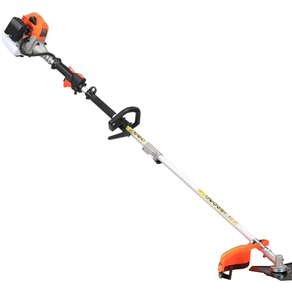VEVOR String Trimmer, 26cc 2 in 1 Weed Wacker Gas Powered, 17" Cordless Grass Trimmer with 10" Brush Cutter, Shoulder Strap & 3T Blade, 2-Stroke Heavy-Duty Gas Weed Wacker for Quick Grass Cleaning