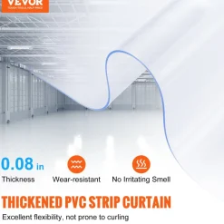 VEVOR Strip Curtain, 164' Length x 8
