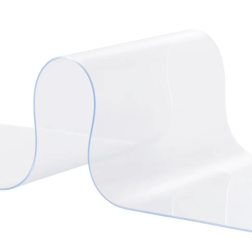 VEVOR Strip Curtain, 164' Length x 8" Width x 0.08" Thickness, Clear PVC Smooth Curtain Strip Door Bulk Roll, Plastic Door Strips for Doorways of Supermarket, Garage, Warehouse, Barn, Pet Animal House