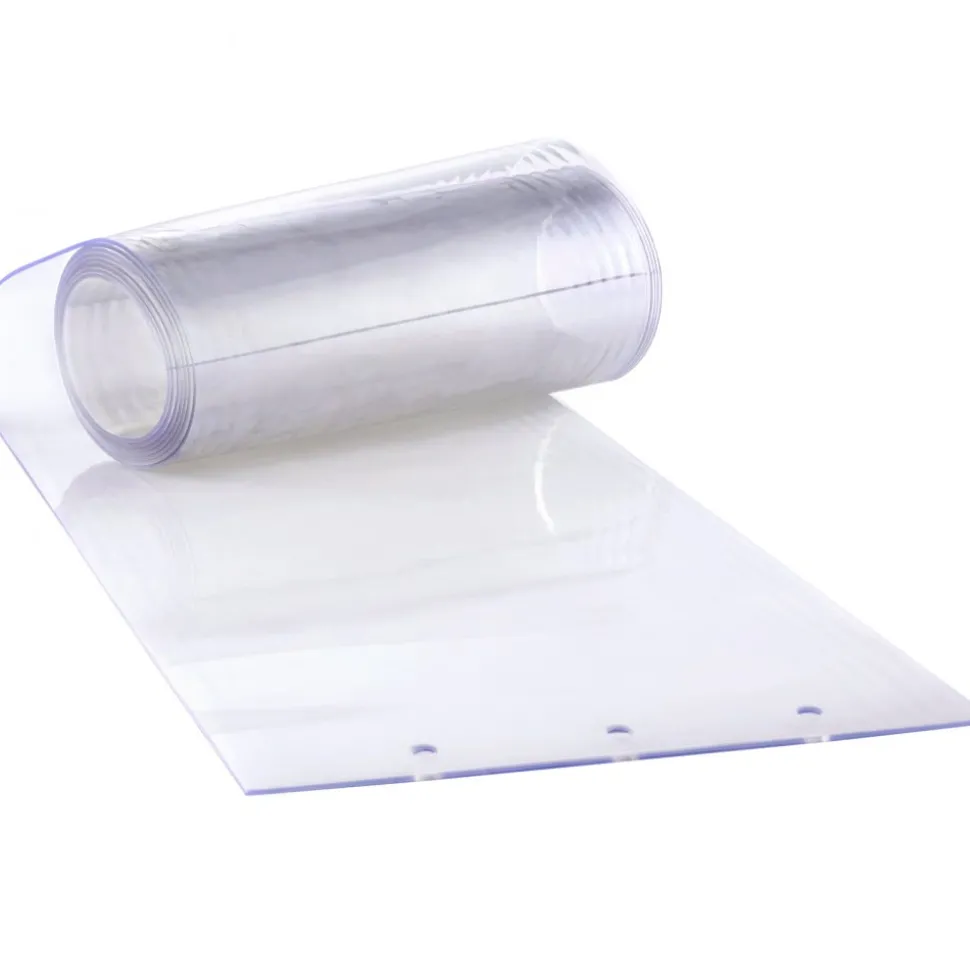 VEVOR Strip Curtain 16PCS, 96" Height, 96" Width, 0.08" Thickness, Clear Smooth Plastic Door Strips with 50% Overlap, PVC Strip Door Curtain Freezer Curtain for Warehouses, Walk in Freezers, Coolers