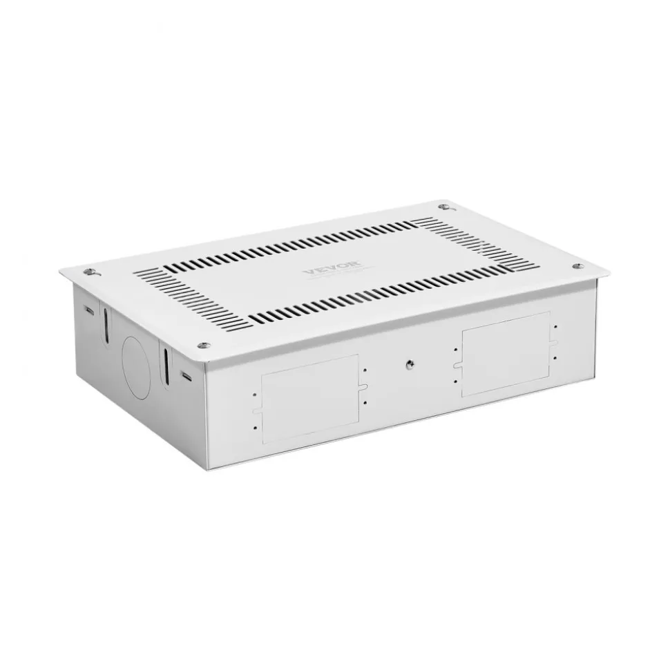 VEVOR Structured Media Enclosure, 9-Inch, Recessed in-Wall Media Box with Cover, Wall-Mount Cable Management Box Kit, Structured Wiring Multi-Media Cabinet, Cold-Rolled Steel, for TV Home Theater