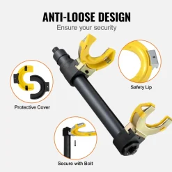 VEVOR Strut Spring Compressor Set, Macpherson Strut Spring Compressor Kit, Interchangeable Fork Strut Coil Extractor Remover Tool, with Yellow Protective Sleeve and Carrying Case