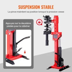 VEVOR Strut Spring Compressor, 4.5 Ton/9920 LBS Hydraulic Jack Capacity, 1 Ton Rated Compression Force, Auto Strut Coil Spring Compressor Tool, Hydraulic Spring Compressor for Strut Spring Removing